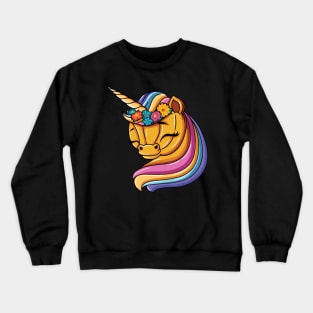 Unicorn Pumpkin Halloween for Girls Boys and Kid Crewneck Sweatshirt